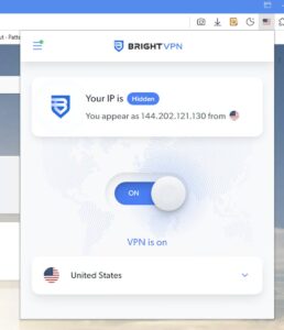 Bright VPN in Maxthon Browser