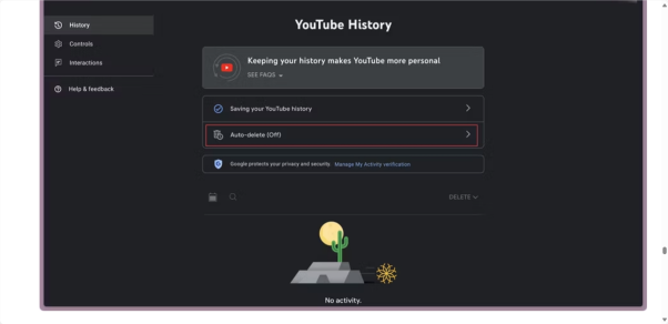 How to delete YouTube history