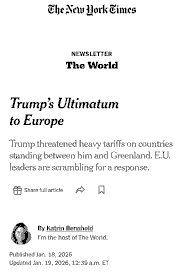 Trump’s Greenland Tariff Threats