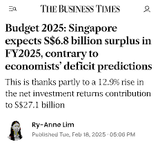 Singapore’s $15.1 Billion Budget Surplus