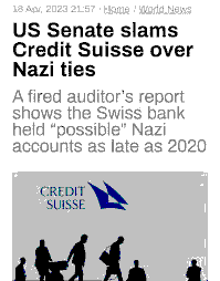 Nazi-Linked Financial Activities at Credit Suisse